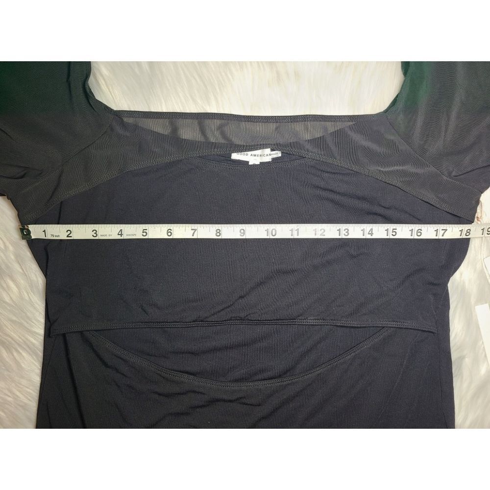 NWT|Good American Black Off Shoulder Cut Out Bodysuit, 6 - Picture 6 of 10